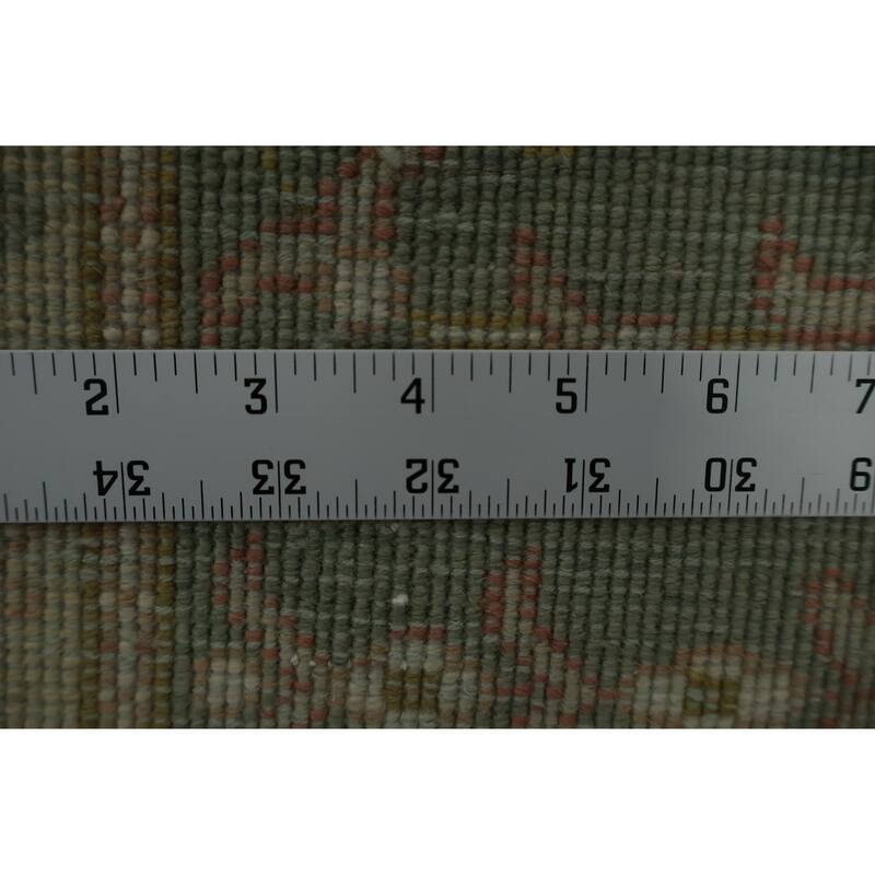 Hand Knotted Oriental 100% Wool Carpet Transitional All-Over Beige & Ivories Oushak Area Rug - 9' 0'' X 8' 0''