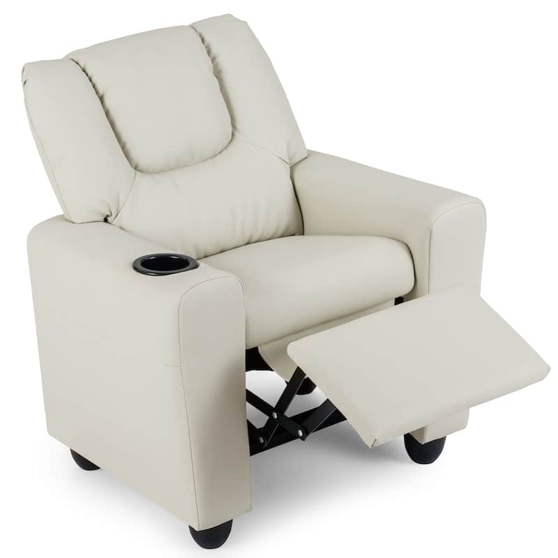 Costway Kids Recliner Chair with Cup Holder & Side Pocket Adjustable