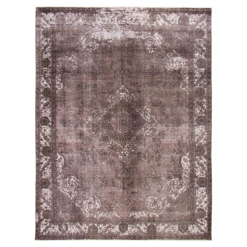 ECARPETGALLERY Hand-knotted Color Transition Grey Wool Rug - 9'7 x 12'6 - Dark Grey - 9'7 x 12'6