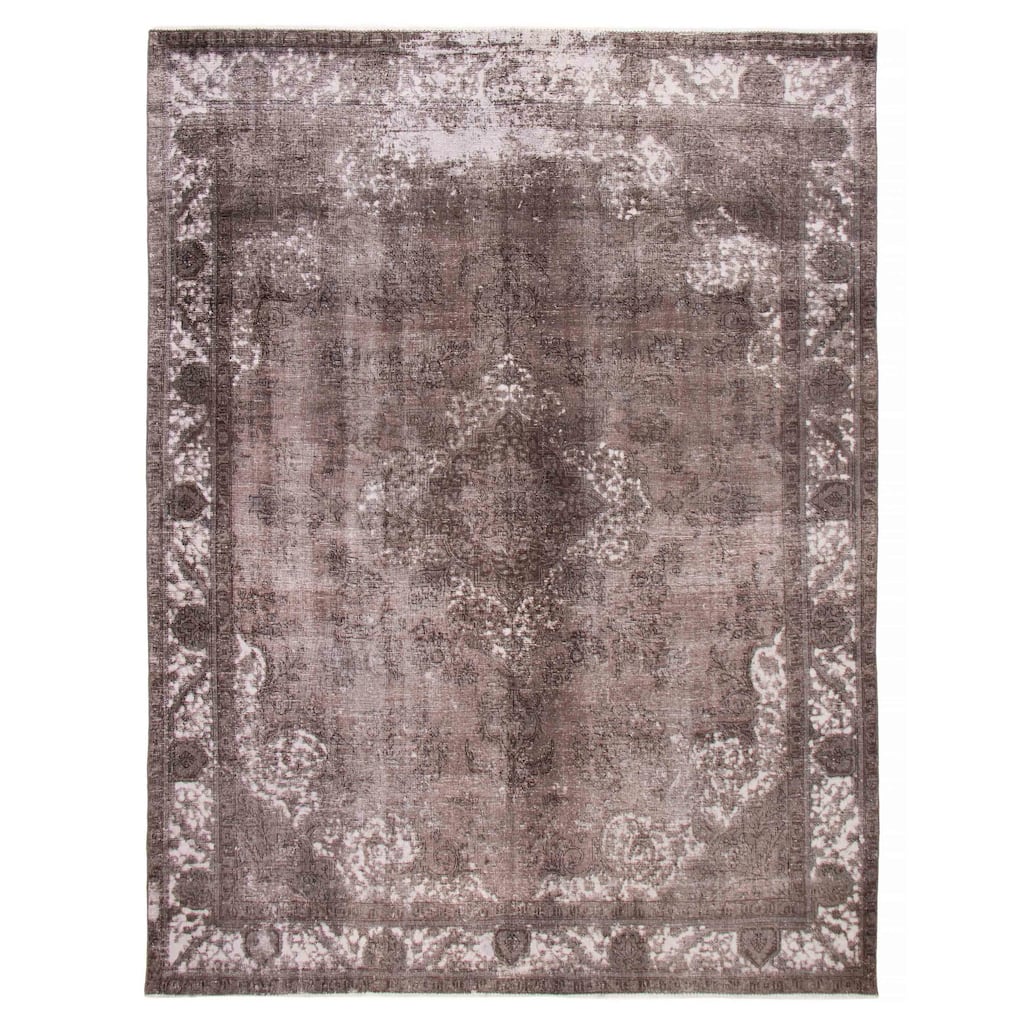 ECARPETGALLERY Hand-knotted Color Transition Grey Wool Rug - 9'7 x 12'6