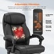 preview thumbnail 6 of 22, Executive Reclining Office Chair with Heated Massage and Footrest, Ergonomic Design for Home Office