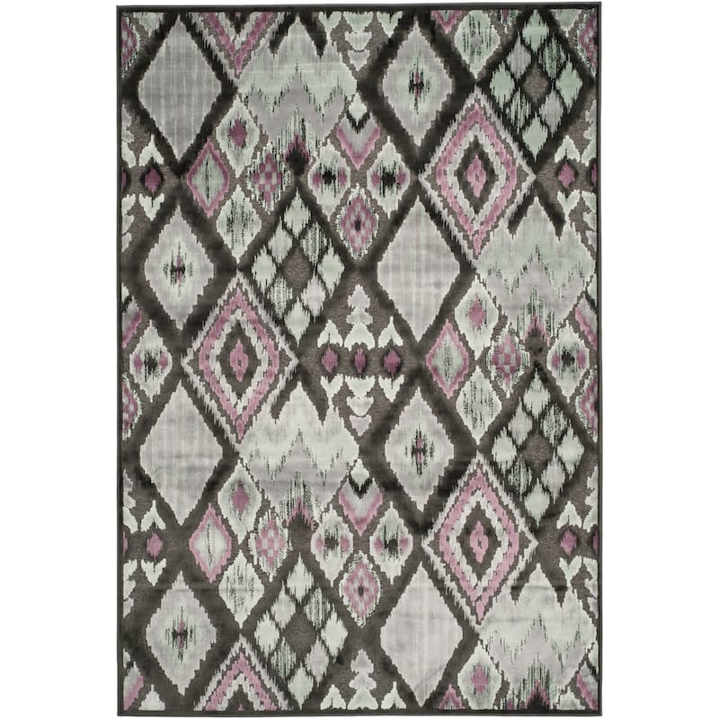 SAFAVIEH Paradise Marianna Modern Viscose Rug - 5'3" x 7'6" - Charcoal/Multi