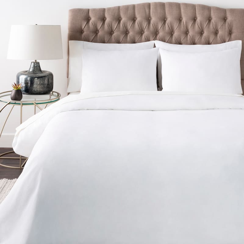 Artistic Weavers Daws Linen & Cotton Blend Duvet Cover Set - White - Euro Sham