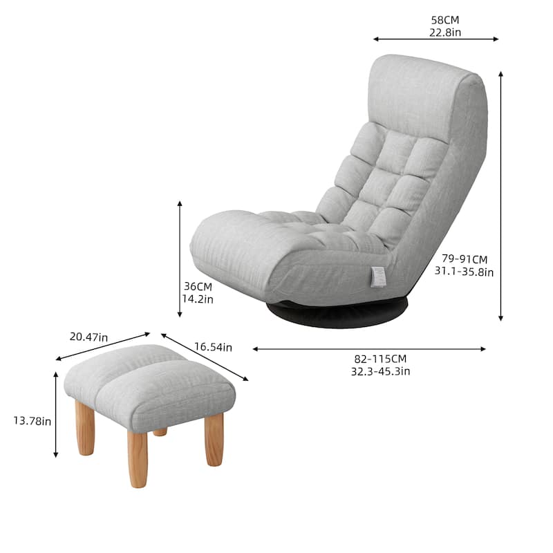floor chair single sofa reclining chair Japanese chair balcony reclining chair leisure sofa adjustable chair