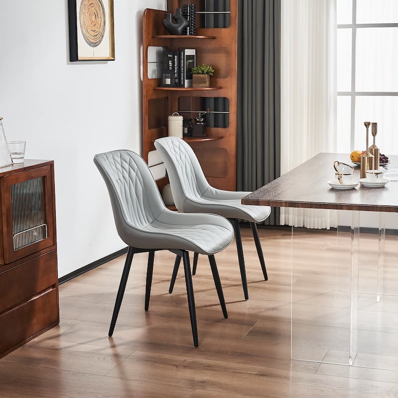 Modern Dining Chairs Set of 2 Upholstered Dining Room Chairs