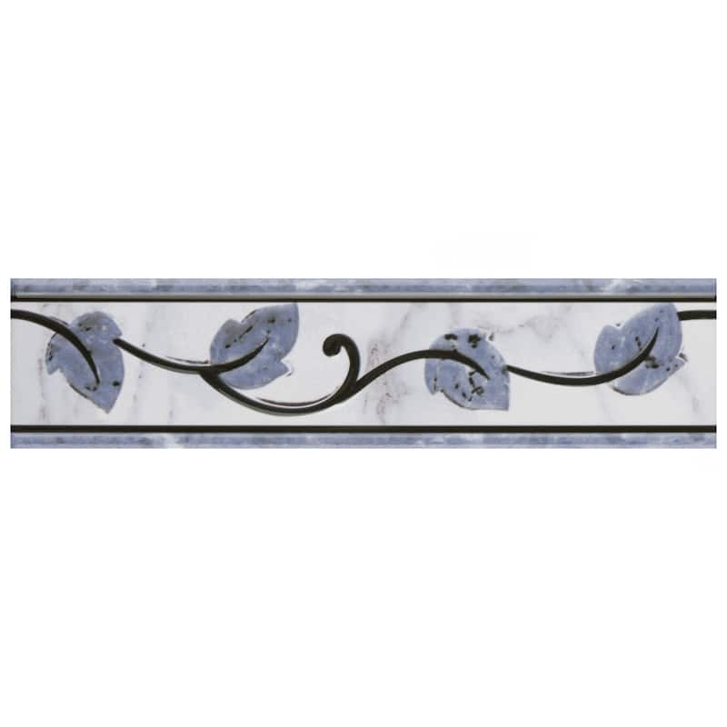 Merola Tile Aroas Listello Gris 2" x 7-7/8" Ceramic Wall Trim - (1 Tile)
