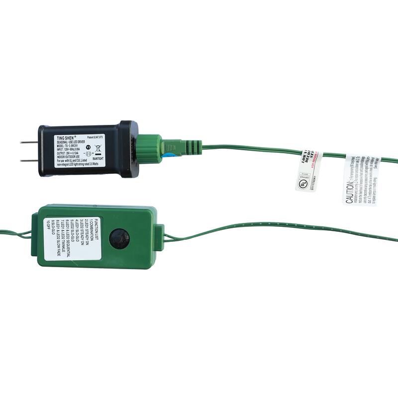 Glitzhome 7FT Pre-Lit Slim Artificial Christmas Tree with 200 LED Lights and Base, 9 Functional Warm White/Multi-Color