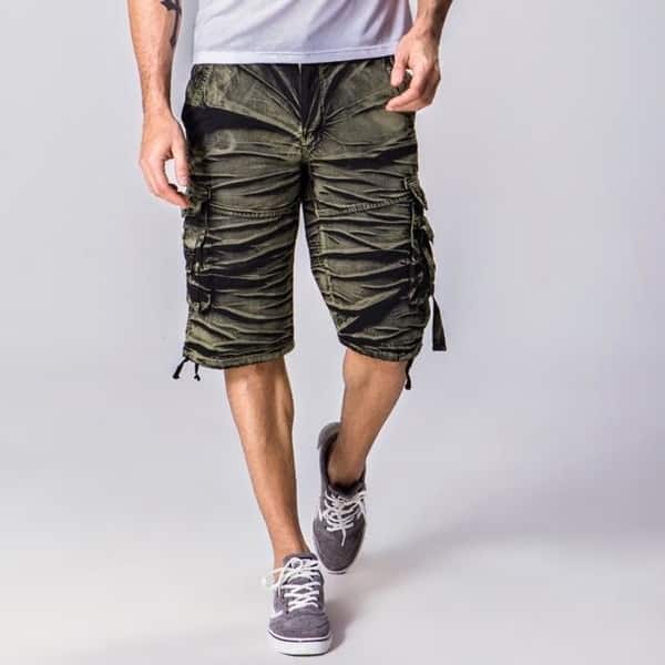 Shop Men S Casual Loose Fit Cargo Shorts Straight Multi Pocket
