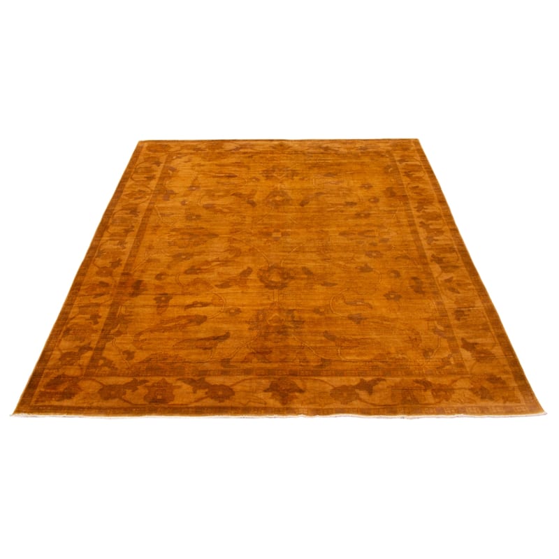 ECARPETGALLERY Hand-knotted Vibrance Brown Wool Rug - 7'10 x 9'8