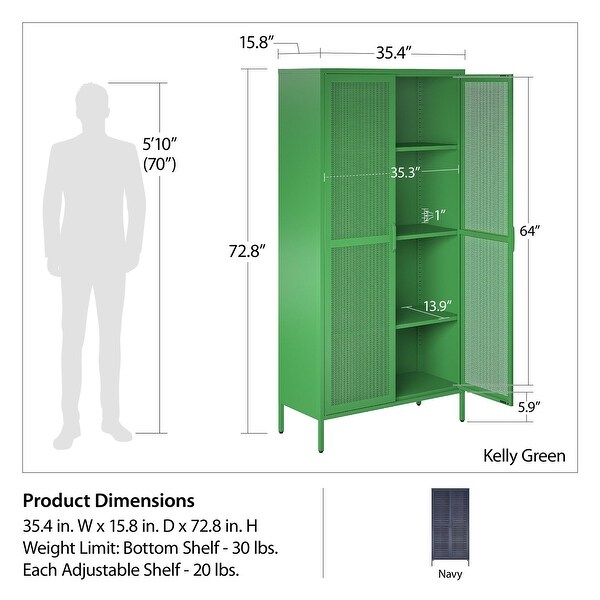 もらって 嬉しい お歳暮 ランキング The Novogratz Cabinet Storage Metal Door 2 Tall Channing 鏡