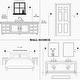 preview thumbnail 10 of 11, Modern Black Gold 1-Light Clear Glass Wall Sconces Vanity - 4.7" L x 5" W x 11" H