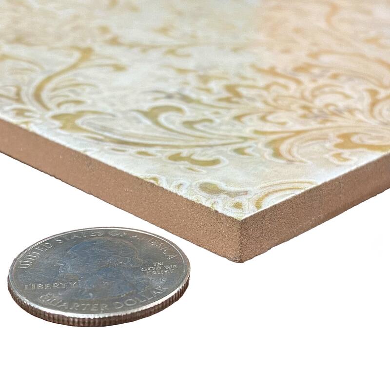 Merola Tile Milano Decor Daman Beige 7-7/8" x 7-7/8" Ceramic Wall Tile