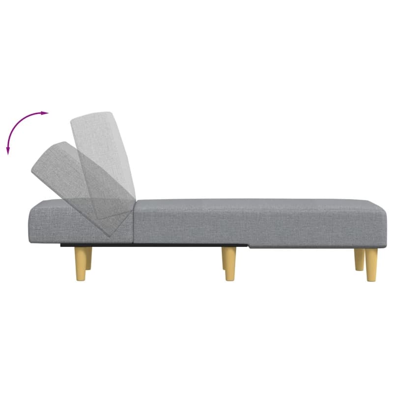 vidaXL Chaise Longue Fabric - 21.7" x 55.1" x 27.6"
