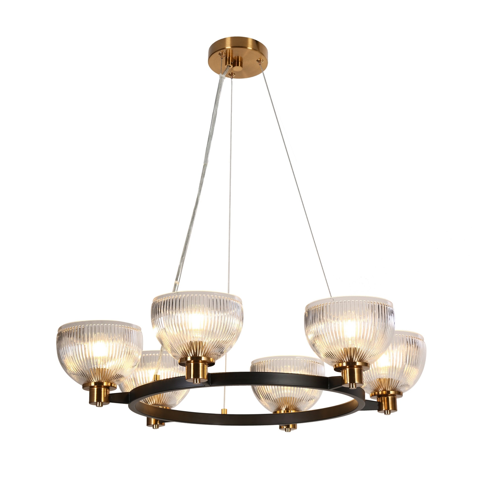 Ourin Modern 6-Light Wheel Chandelier Art Deco Lighting for Ourin Modern 6-Light Wheel Chandelier Art Deco Lighting for