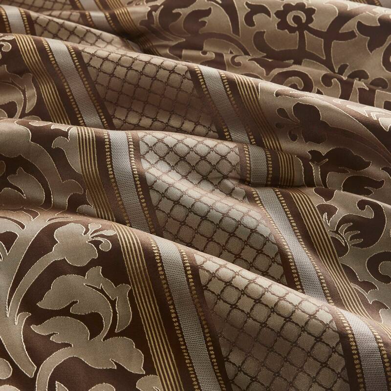 Madison Park Bella 6 Piece Jacquard Comforter Set with Throw Pillows