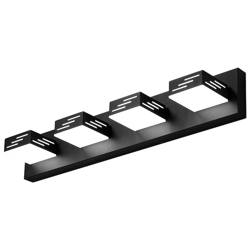Modern LED Bathroom Vanity Light Fixture with 4 Rotatable Heads and 6000K Daylight Glow