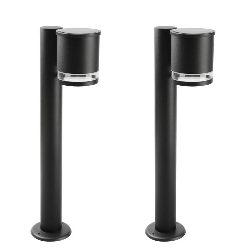 Solar Landscape Pathway Lights LED Outdoor Waterproof Dusk to Dawn Driveway Lights - Black