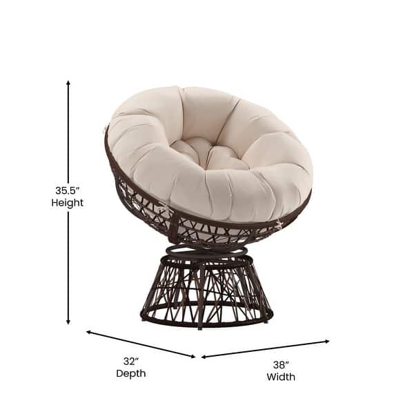 Papasan Swivel Patio Lounge Chair Bed Bath & Beyond 23592312