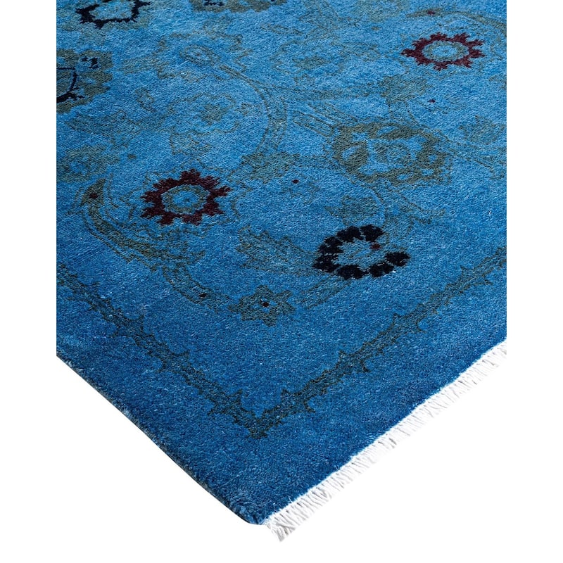 Contemporary Overdyed Wool Hand Knotted Area Rug - 2' 6" x 4' 3"