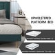 preview thumbnail 48 of 145, Alazyhome Upholstered Platform Bed Frame