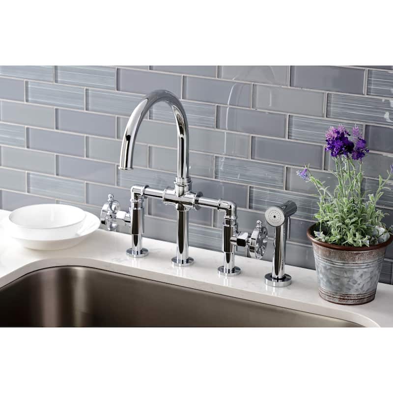 Kingston Brass Belknap Bridge Kitchen Faucet
