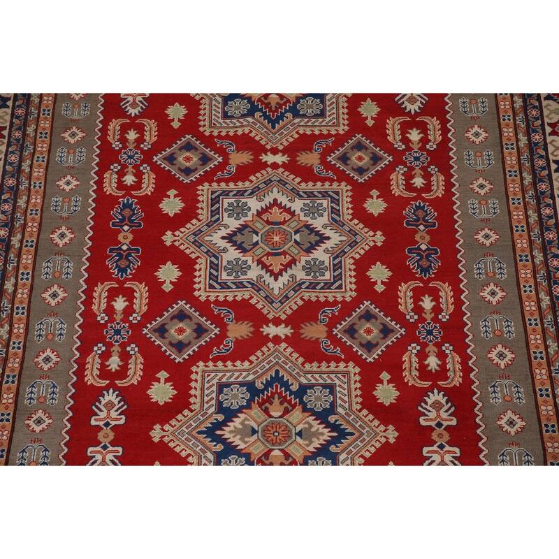 Traditional Kazak Oriental Area Rug Hand-Knotted Wool Carpet - 8'5" x 11'5"