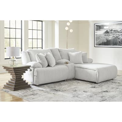 Signature Design by Ashley Top Tier 3-Piece Reclining Sectional with Chaise - 105"W x 74"D x 41"H