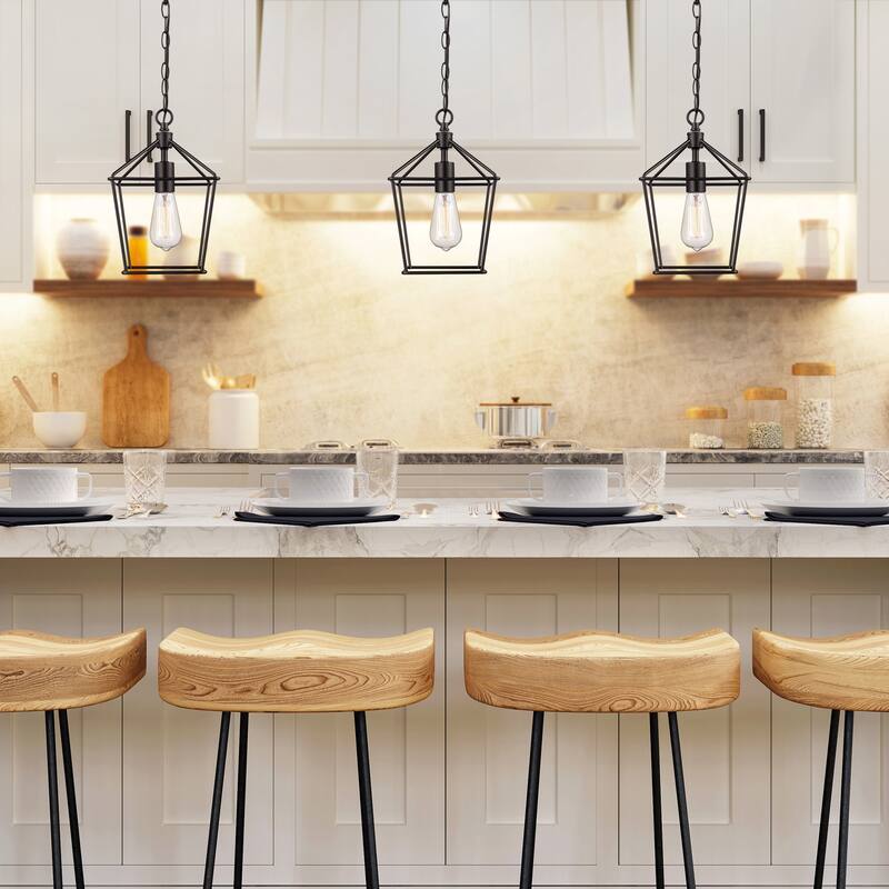 Trans Globe Lighting 8" 1-Light Colonial Indoor Geometric Mini Pendant