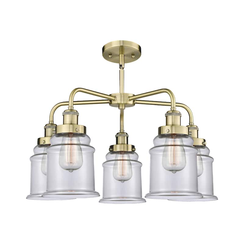 Innovations Lighting Canton - 5 Light 24" Stem Hung Chandelier