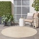 preview thumbnail 124 of 181, Nourison Essentials Solid Contemporary Indoor/Outdoor Area Rug 8' Round - Ivory/Gold