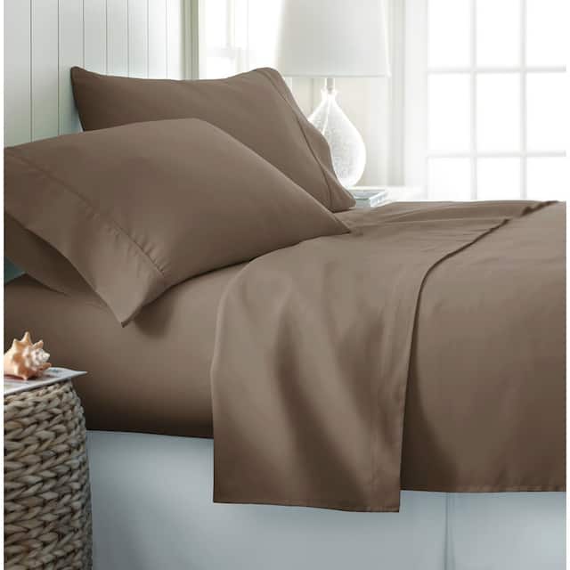 Becky Cameron Ultra-soft Deep Pocket Microfiber 4-piece Bed Sheet Set - Twin Extra Long - Taupe