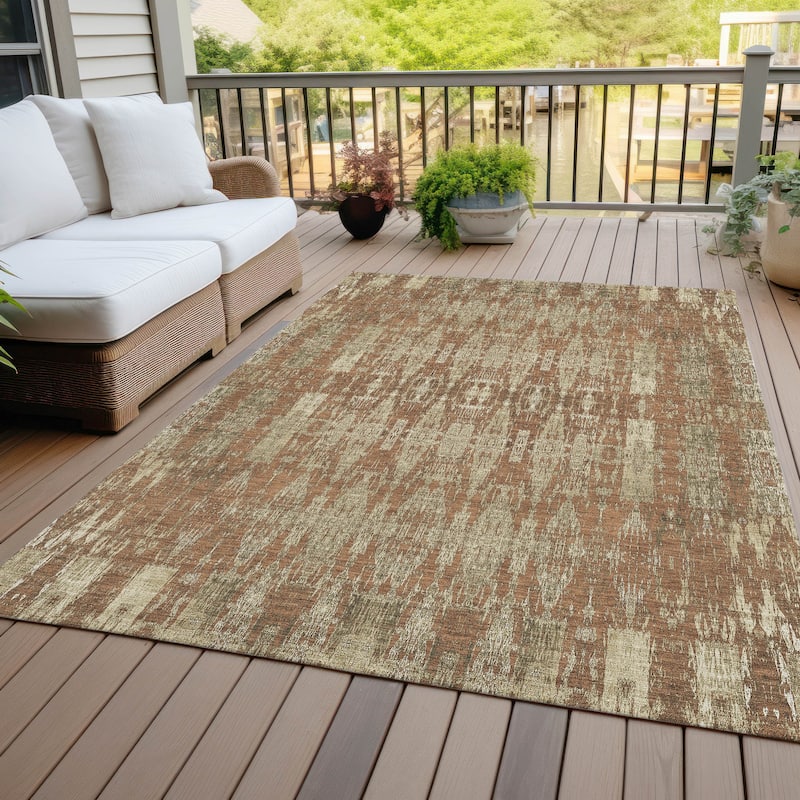 Machine Washable Indoor/ Outdoor Chantille Moroccan Boho Rug
