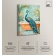 preview thumbnail 2 of 15, Elegant Peacock Bath Canvas Jungle Bathroom Art by Art Remedy