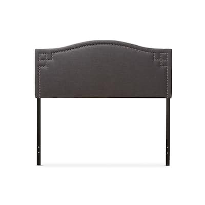 Glamorous Upholstered Fabric Headboard with Nailhead Detailing and Adjustable Height for a Luxurious Bedroom