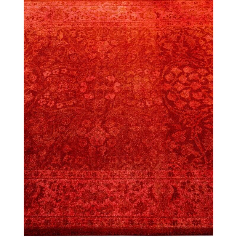 Contemporary Overdyed Wool Hand Knotted Runner - 3' 0" x 8' 3"