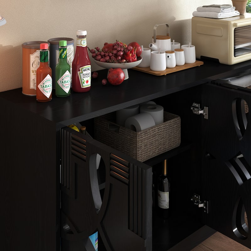 Media Console Table Sideboard Buffet Cabinet with Storage