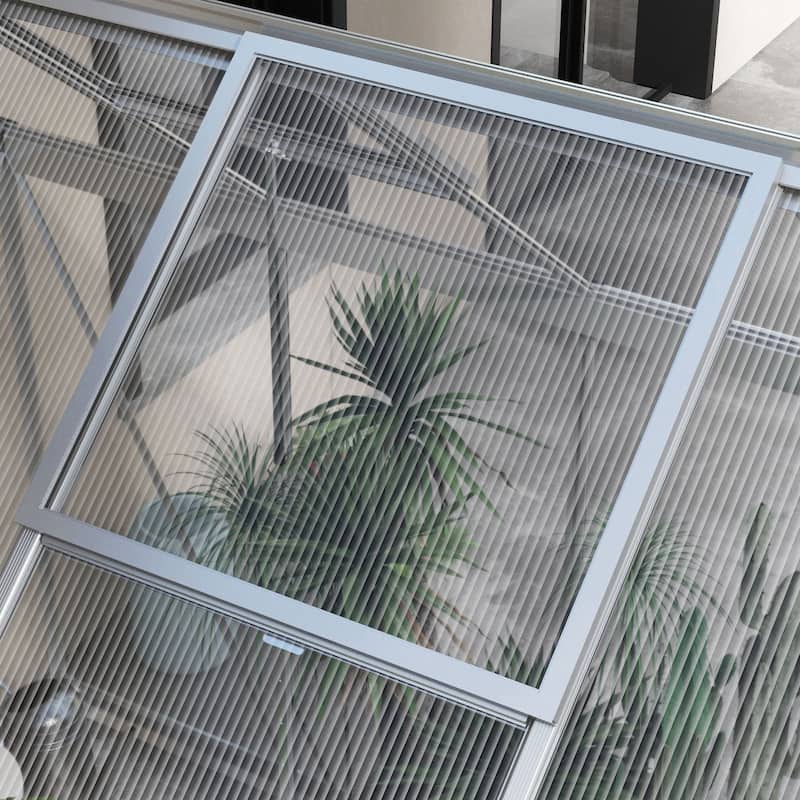 6' x 8' Greenhouse Walk-in Green House, Silver