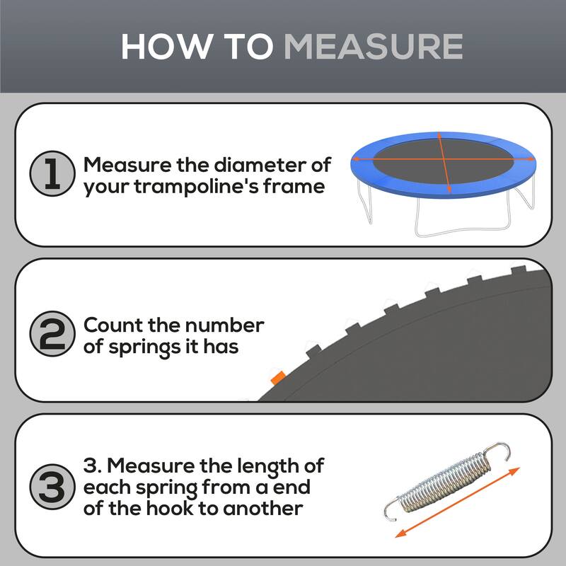 Soozier Trampoline Replacement Mat, Fits 14' Trampoline with 80 V-Hooks & 5.5" Springs