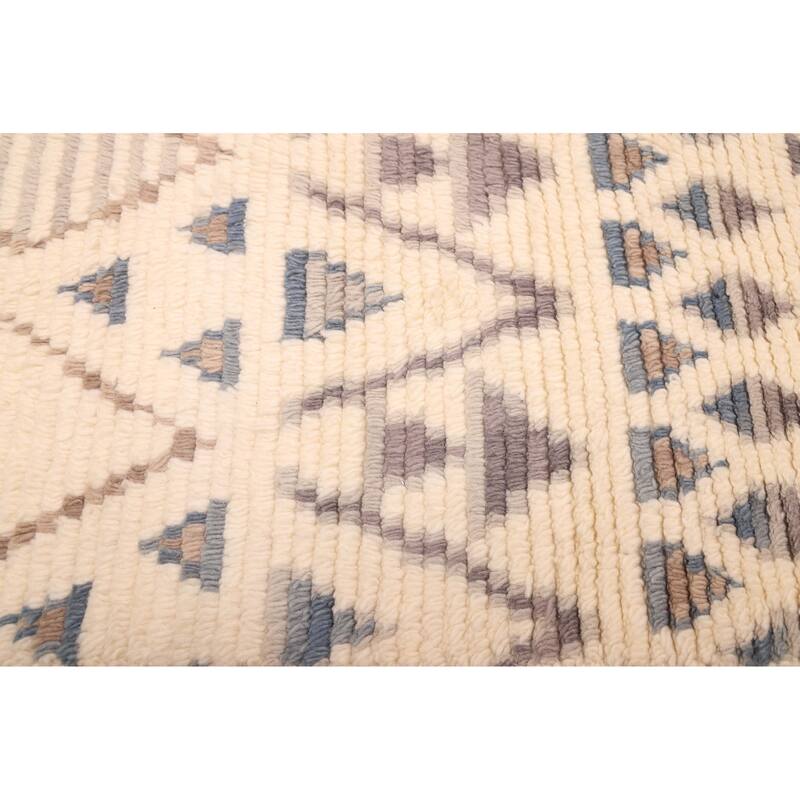 ECARPETGALLERY Hand-knotted Tangier Cream Wool Rug - 5'6 x 7'7