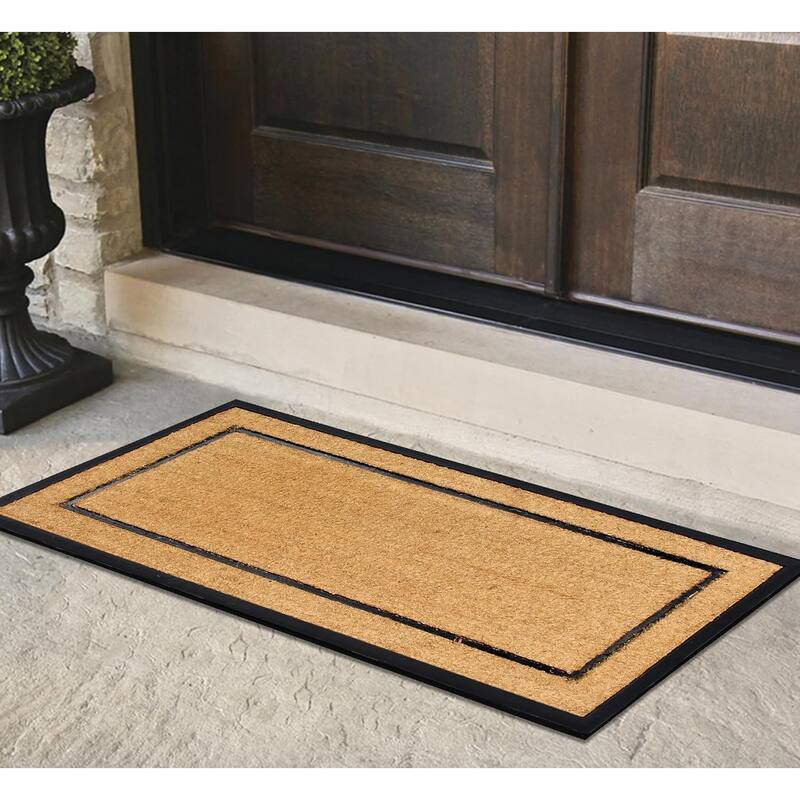 A1HC Natural Coir & Rubber Extra Large Doormat, Heavy Duty, Front Doormat - 30"X60"