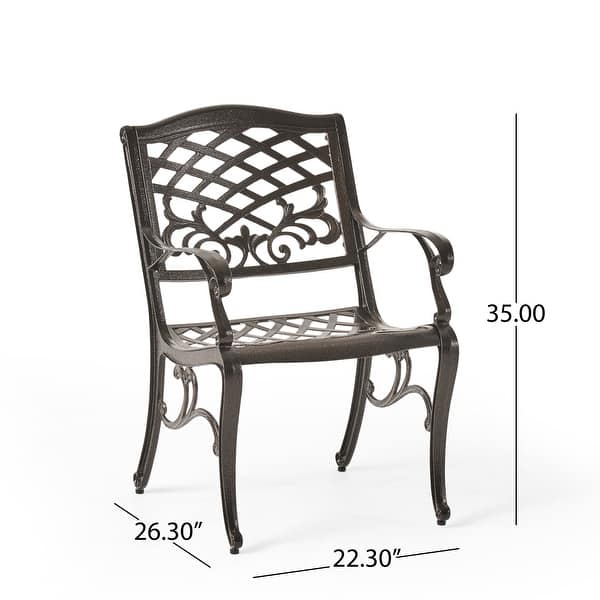Hallandale Sarasota Aluminum Dining Set by Christopher Knight Home