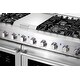 preview thumbnail 11 of 11, Cosmo 48 in. Double Oven Gas Range with 6 Sealed Burners and 6.8 cu. ft. Cosmo Capacity Convection Main Oven in Stainless Steel