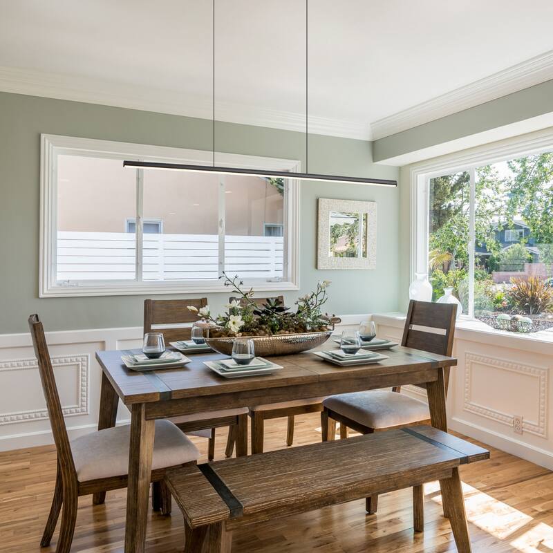 Minimalist Modern Dimmable Kitchen Island Light Linear Chandelier