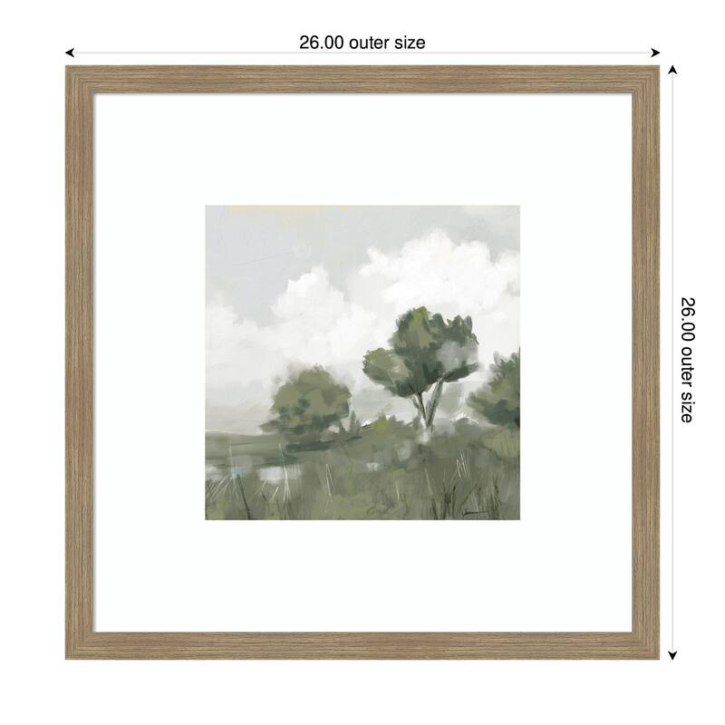 Kate and Laurel Shades of Olive No. 2 by Mary Sparrow Framed Wall Art Print