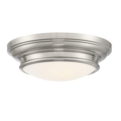 Meridian M60063 2 Light 13" Wide Flush Mount Bowl Ceiling Fixture