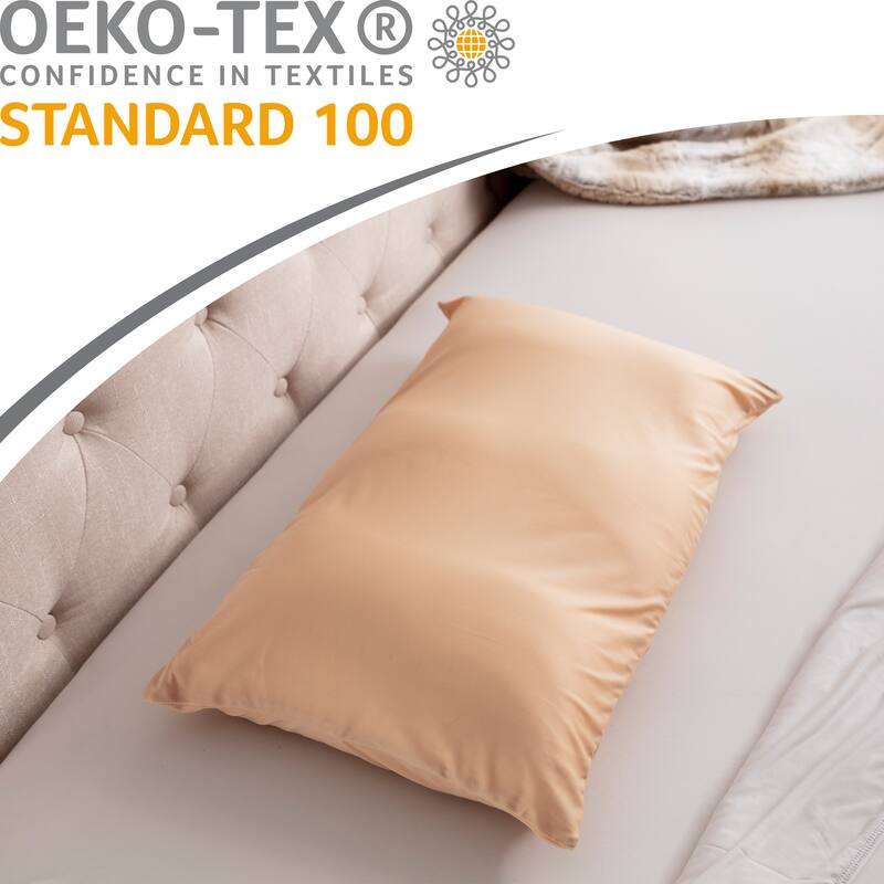 Premium Microbead Pillow, Anti-Aging, Silk like Cover, Barely Beige
