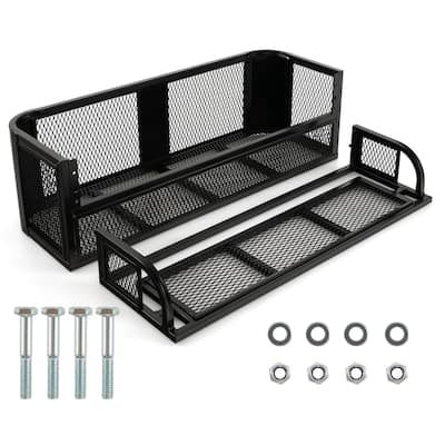 Costway ATV UTV Universal Rear Drop Basket Rack Steel Cargo Hunting