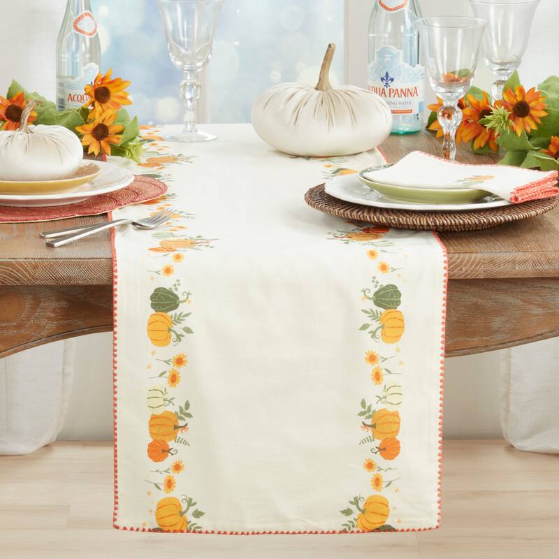 Fall Pumpkins Table Runner - 16"x72"