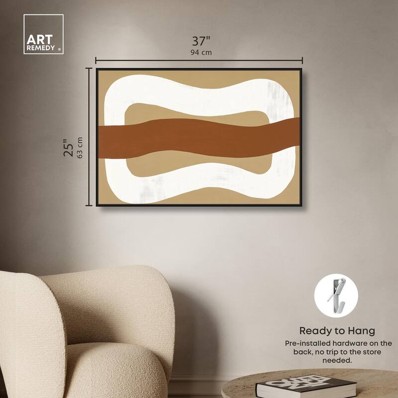 Minimal Wavy I Canvas by Art Remedy
