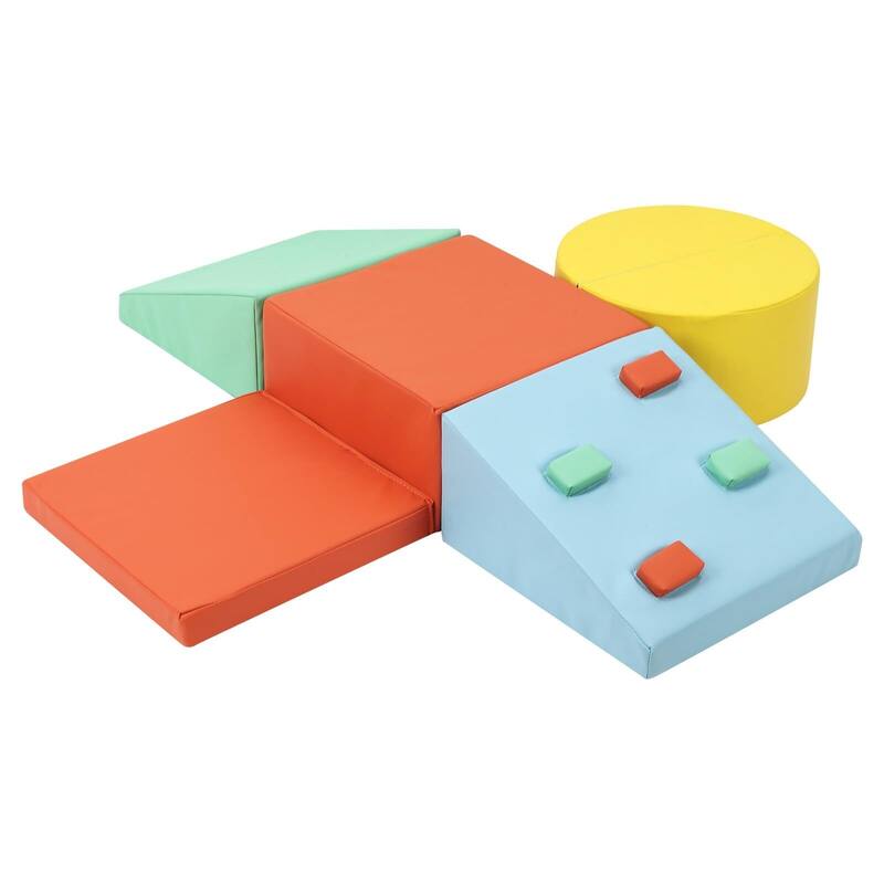 Toddler Foam Climbing Blocks Set - 5PCS Indoor Active Playset